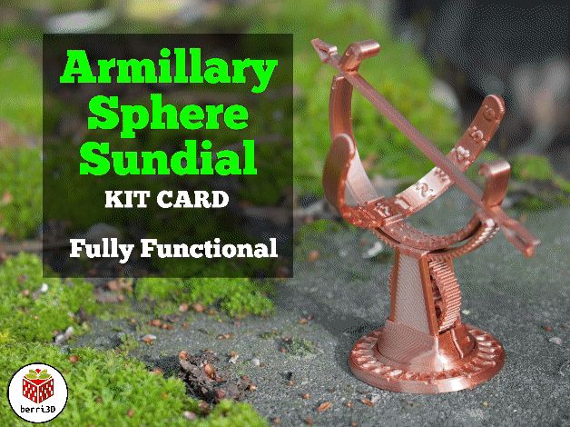 Armillary Sphere Sundial Kit Card