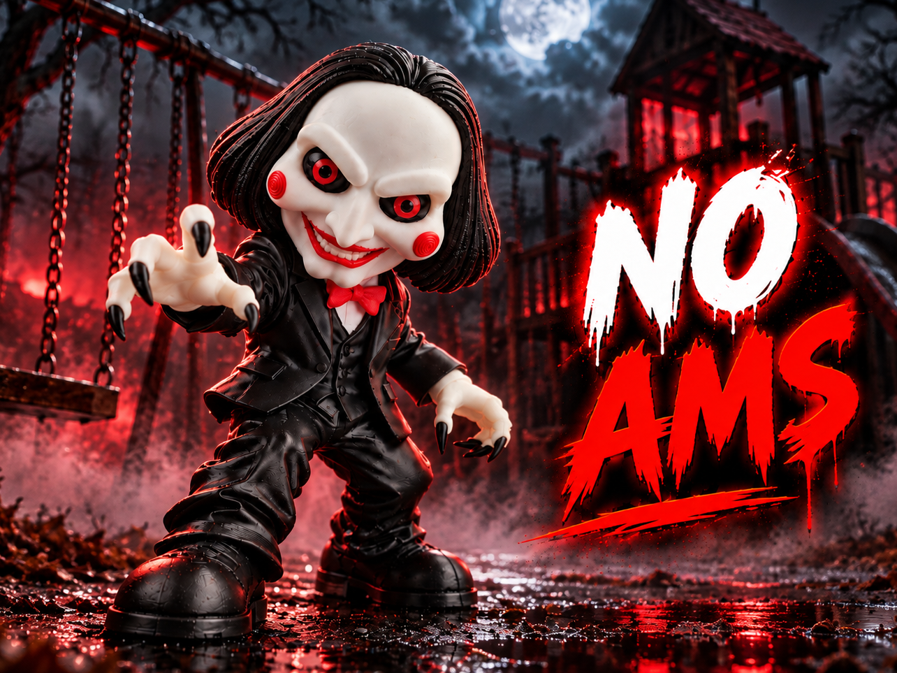 Creepy Horror Puppet – AMS Free Multi-Part Figure 3D model