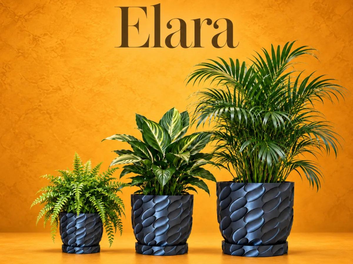 Elara Planter with Matching Drip Tray - Free 3D Print Model - MakerWorld