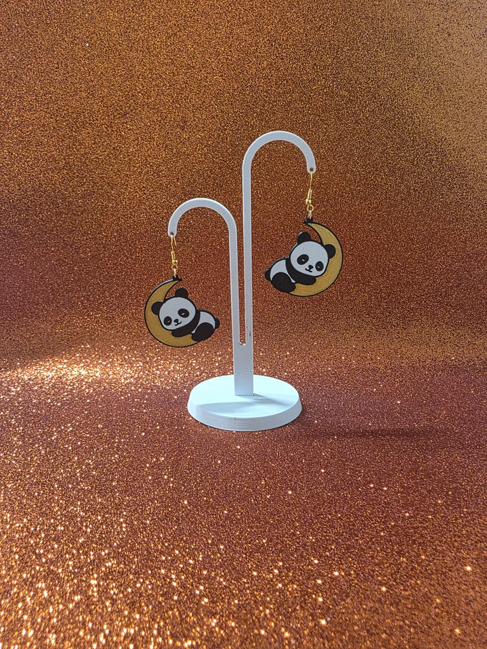 Panda moonbeam earrings view 3