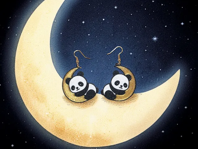 Panda moonbeam earrings