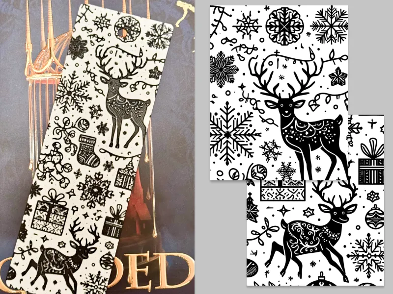 Cute Christmas Reindeer bookmark | HueForge