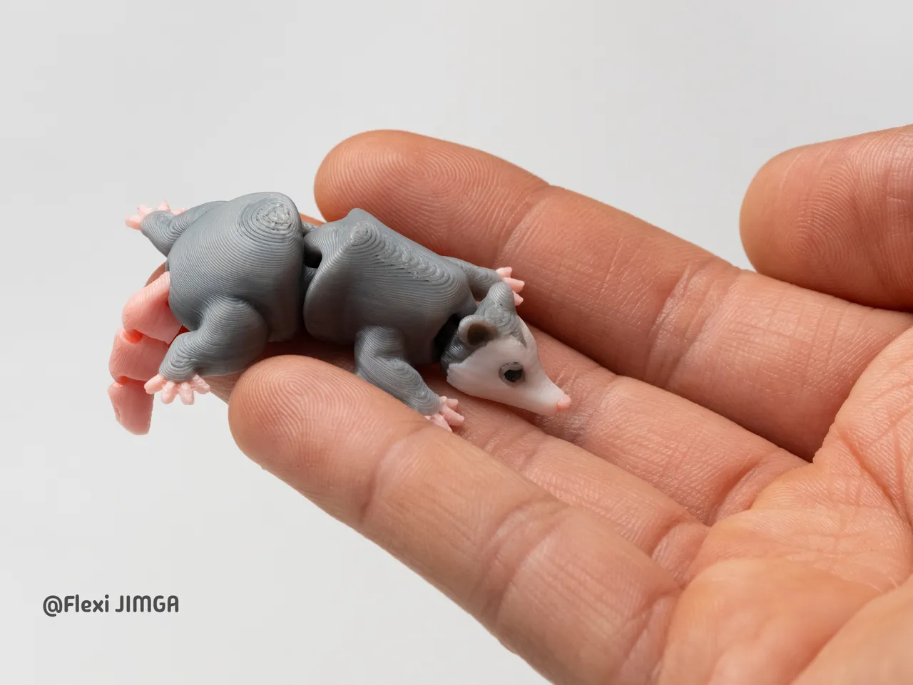 Tiny Opossum – Articulated Keychain view 4