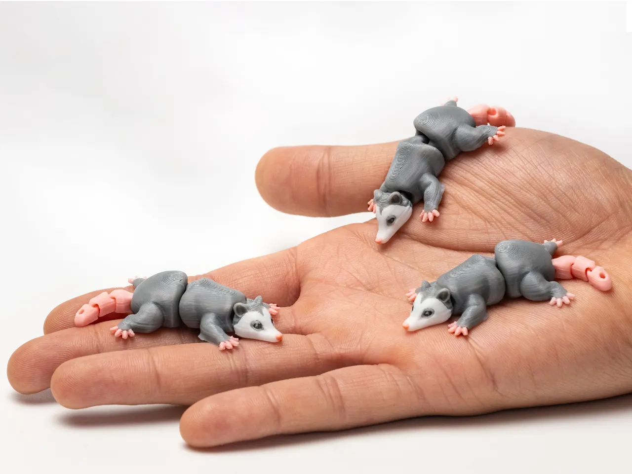 Tiny Opossum – Articulated Keychain view 3