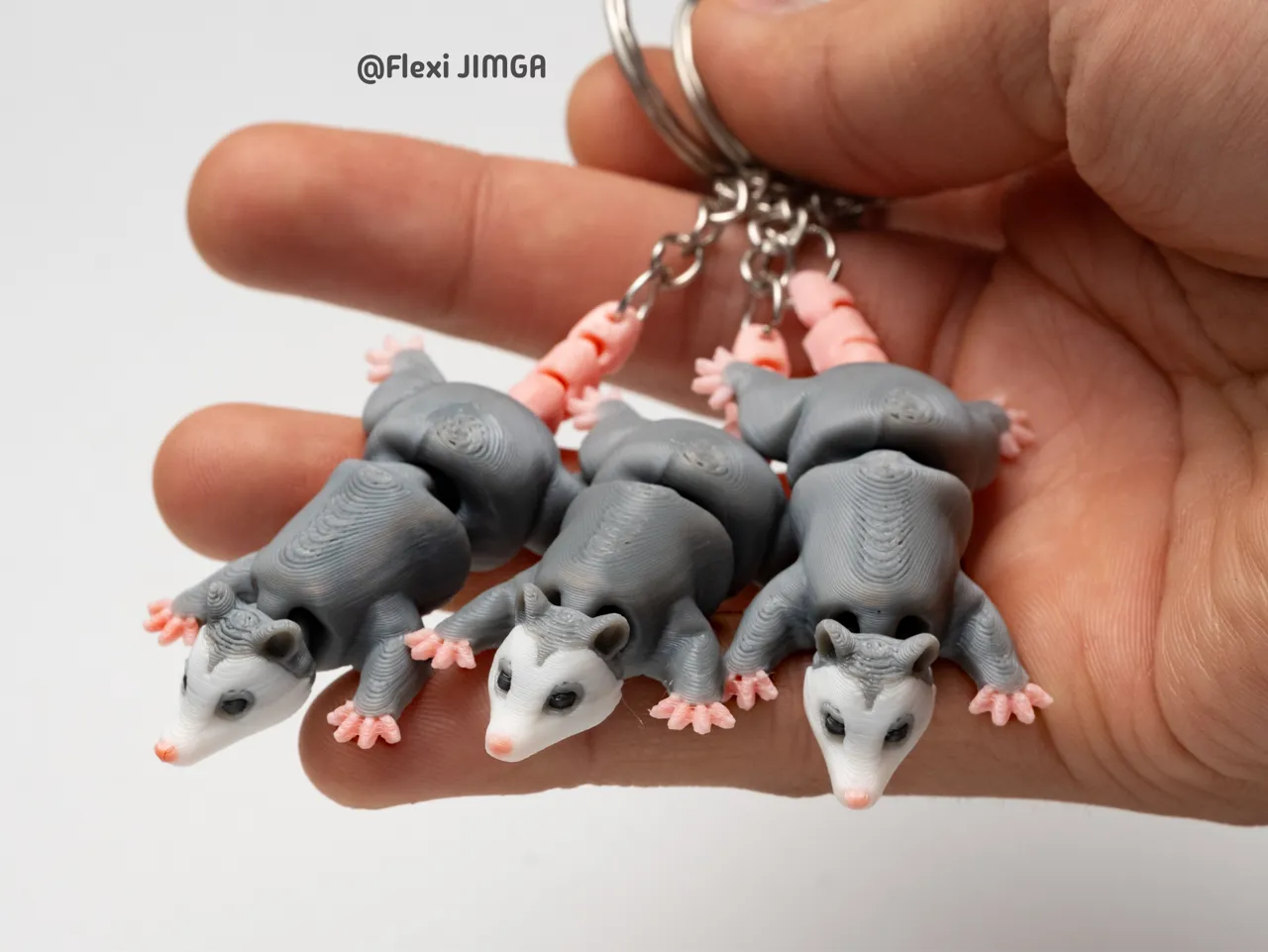 Tiny Opossum – Articulated Keychain view 2