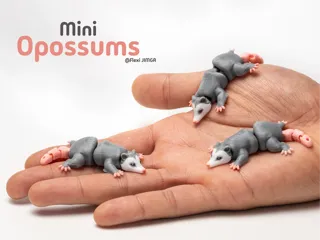 Tiny Opossum – Articulated Keychain