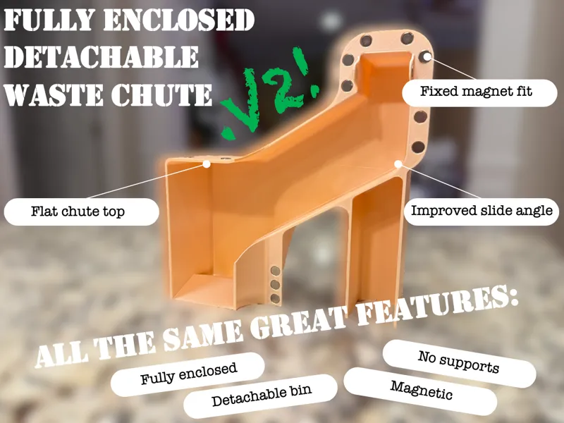 Fully Enclosed Magnetic Detachable Waste Chute V2