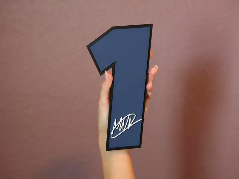 Max Verstappen F1 Wall Decor: Iconic #1 Signature