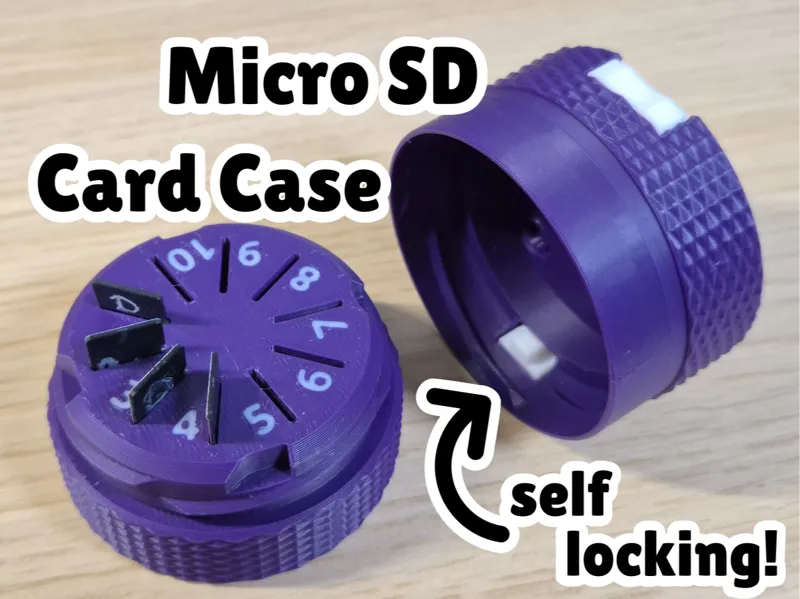 Lockable Micro SD Card Case (10 Slots)