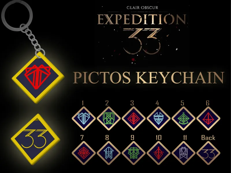 Expedition 33 Picto Keychain