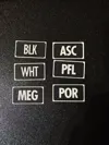 MEG/WHT/BLK symbols 0.2mm layer, 2 walls, 15% infill