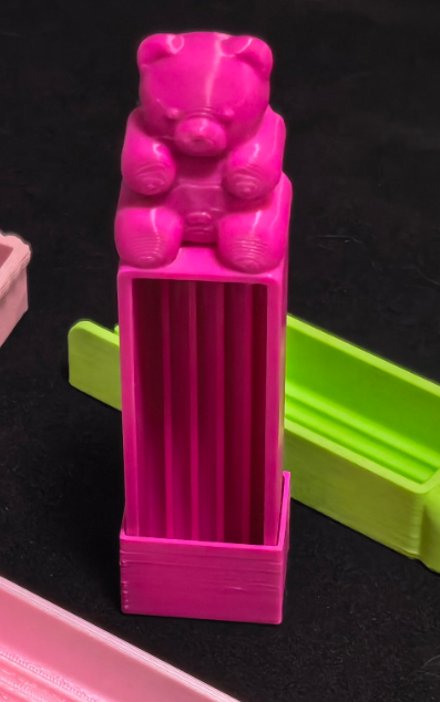 Miniatura 3 do modelo 3D 彩虹小熊软糖手柄5道小豆铲与收纳组合 有阻隔条不易掉豆可配揺豆盖