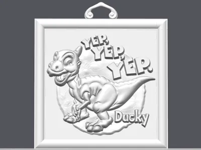 Ducky Land Before Time Wall Relief Picture