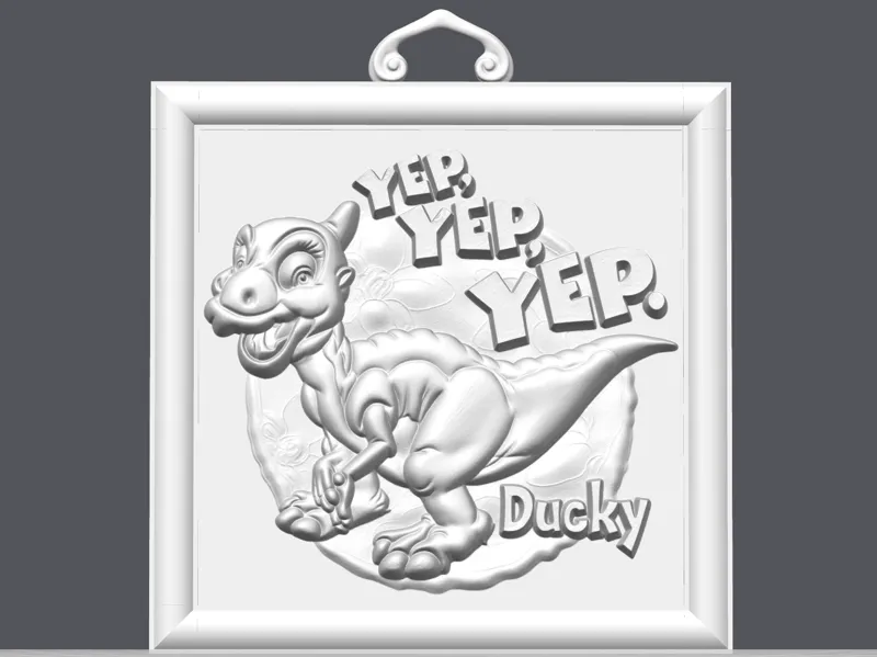 Ducky Land Before Time Wall Relief Picture