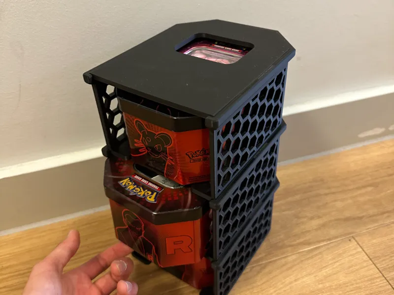 Stackable Pokémon TCG Large Hexagonal Tin Shelf