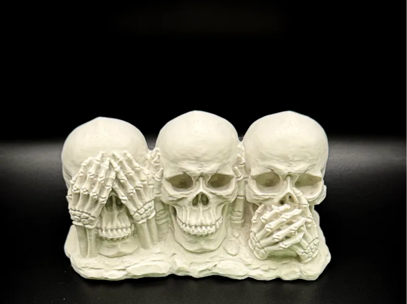Hear Speak See No Evil Skulls