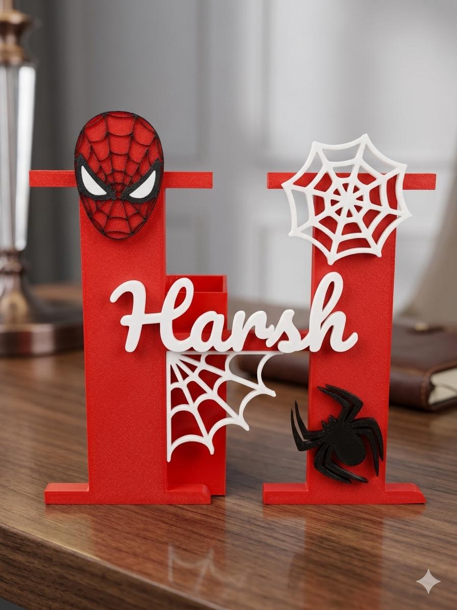 Initial and Name Customizable Pen & Letter Stand - 1