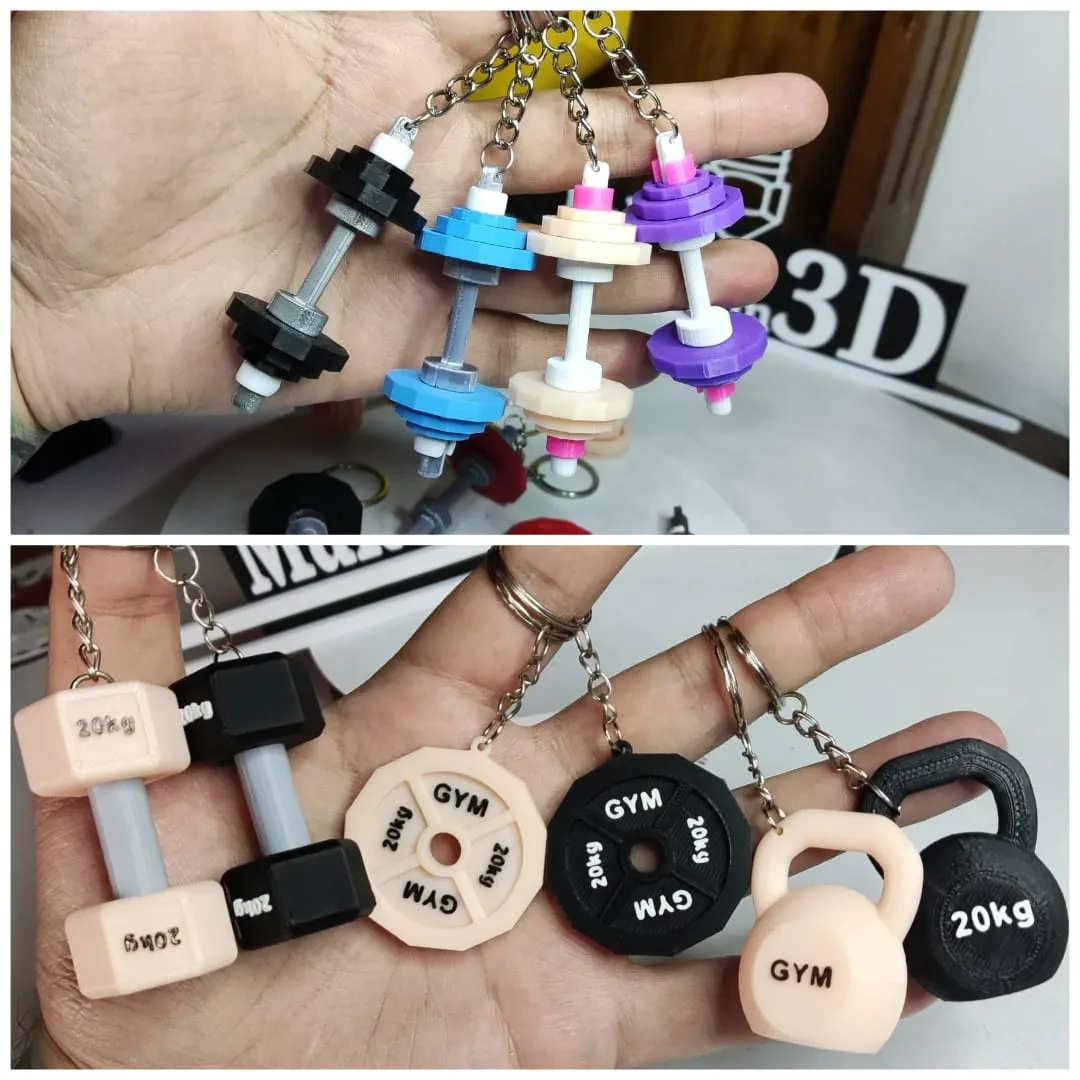 All Models Of Gym Keychains (CUSTOMIZABLE TEXT) view 3