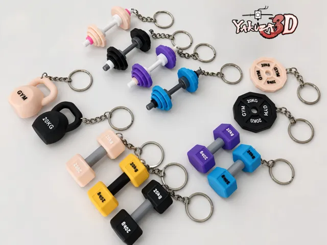 All Models Of Gym Keychains (CUSTOMIZABLE TEXT)