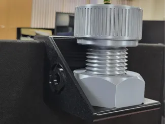 Desk plant pot holder nut and bolt