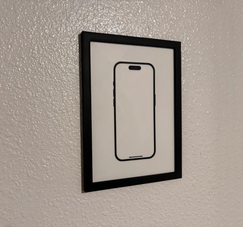 iPhone 15 Pro Max Wall Art - To Scale - Easy Print With or Without AMS - With or Without Title