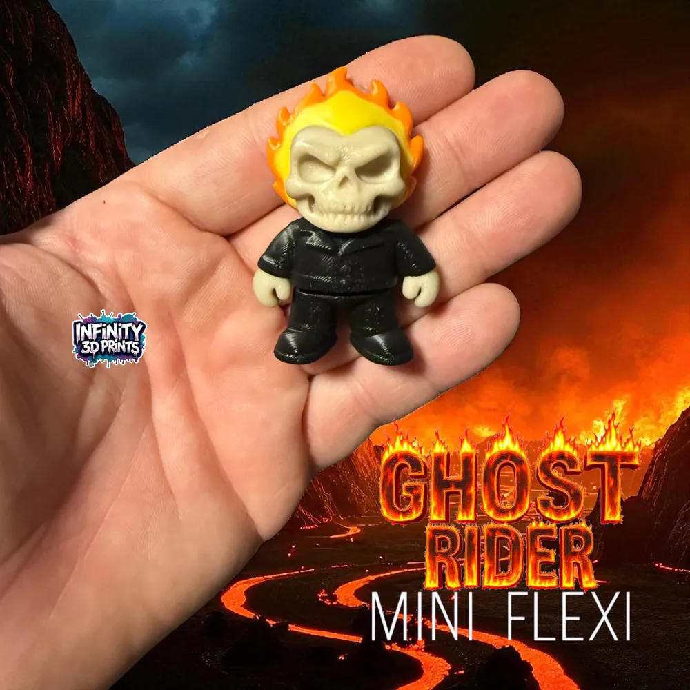Flexi Rider Image THE GHOST RIDER - MINI FLEXI by INFINITY 3D PRINTS MakerWorld: Download ...