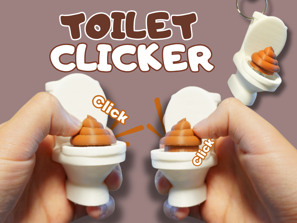 Toilet Poop Clicker Fidget Toy