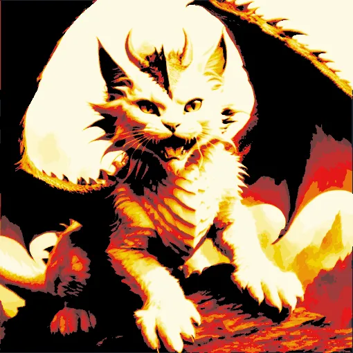 Cute Dragon Cat (Hueforge)