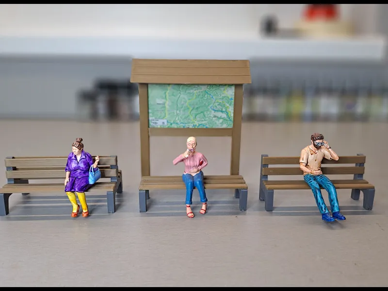 Benches + Tourist information board M1:22,5 M1:24