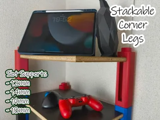 Stackable Corner Legs for DIY Shelf