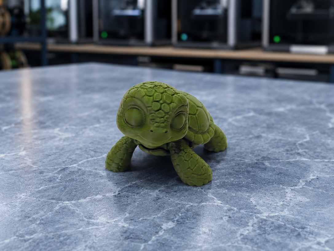 Kleine Schildkroete auf grosser Entdeckung