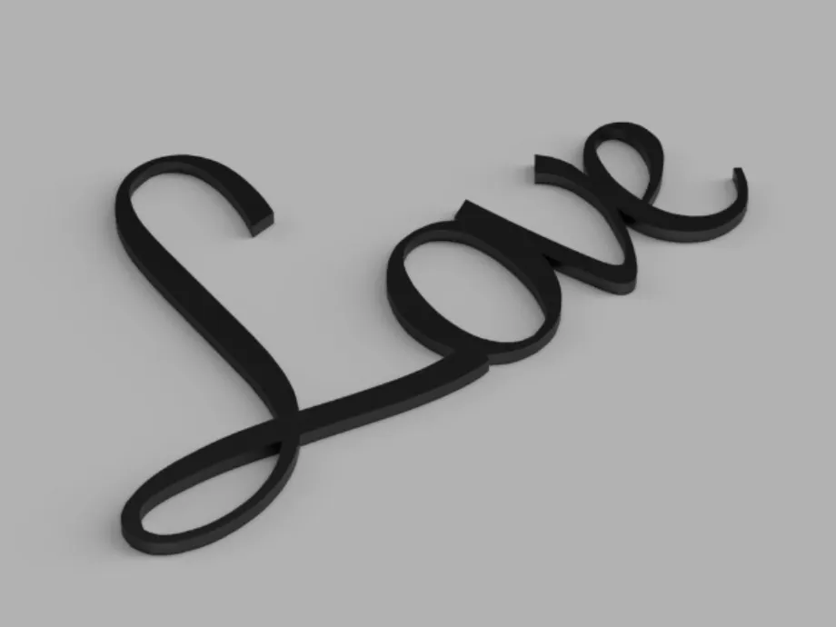 Love Lettering - Free 3D Print Model - MakerWorld