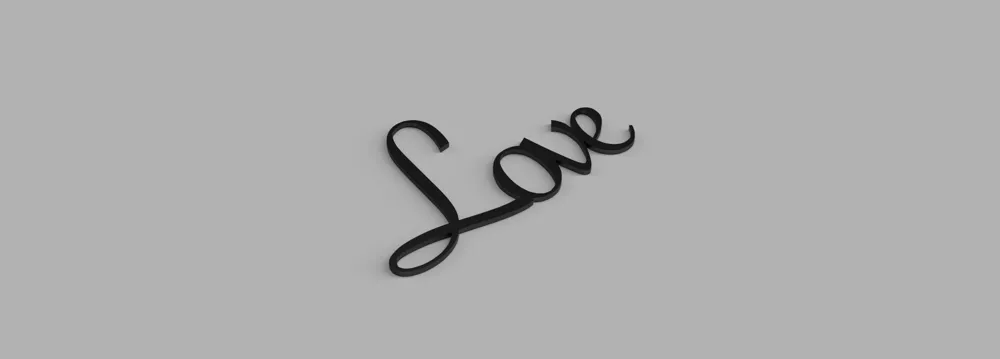 Love Lettering - Free 3D Print Model - MakerWorld