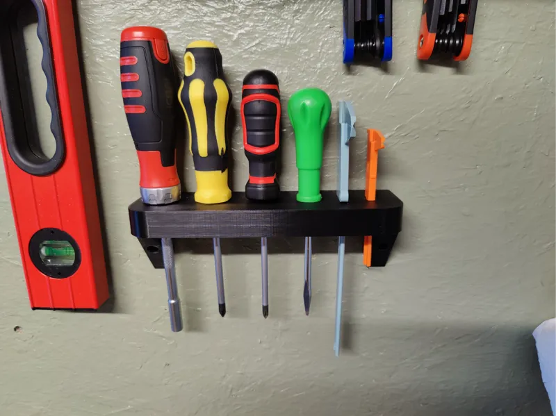 Screwdriver and caliper holder - wallmounted