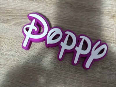 Disney Name Sign Poppy Kid Room Wall Decor 3DART