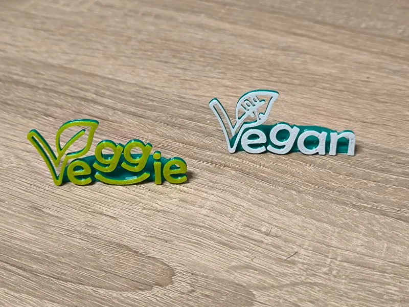 Tischaufsteller vegan, vegetarisch