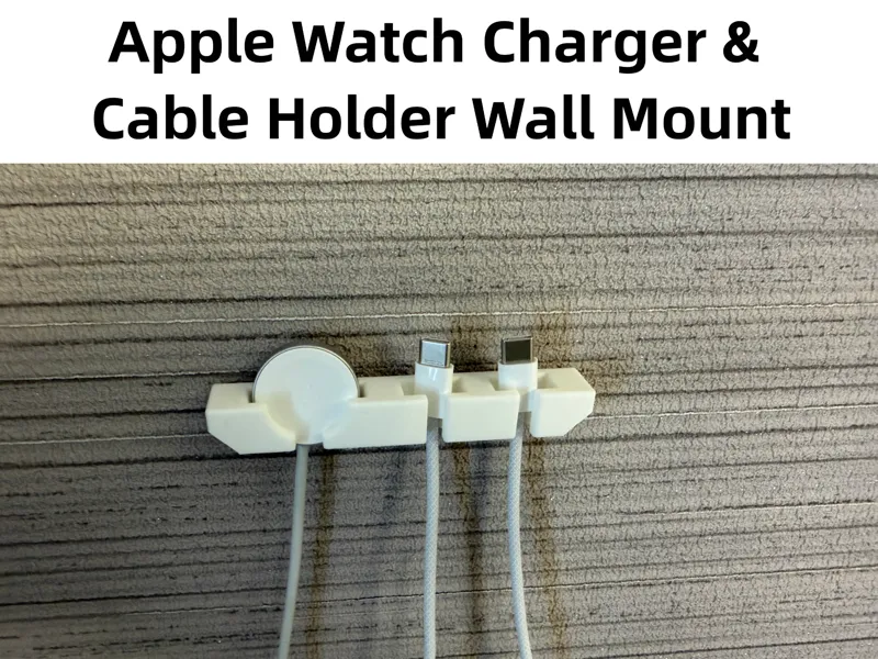 Apple Watch Charger & Cable Holder Wall Mount