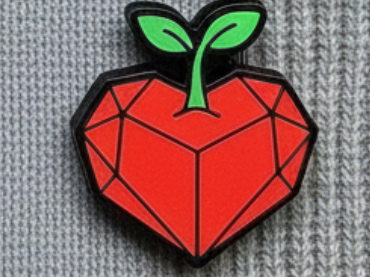 Geometric Heart Sprout –  Spring Nature Charm