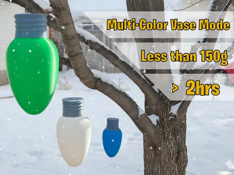Jumbo Christmas Tree Light Hanging Bulb Vase Mode