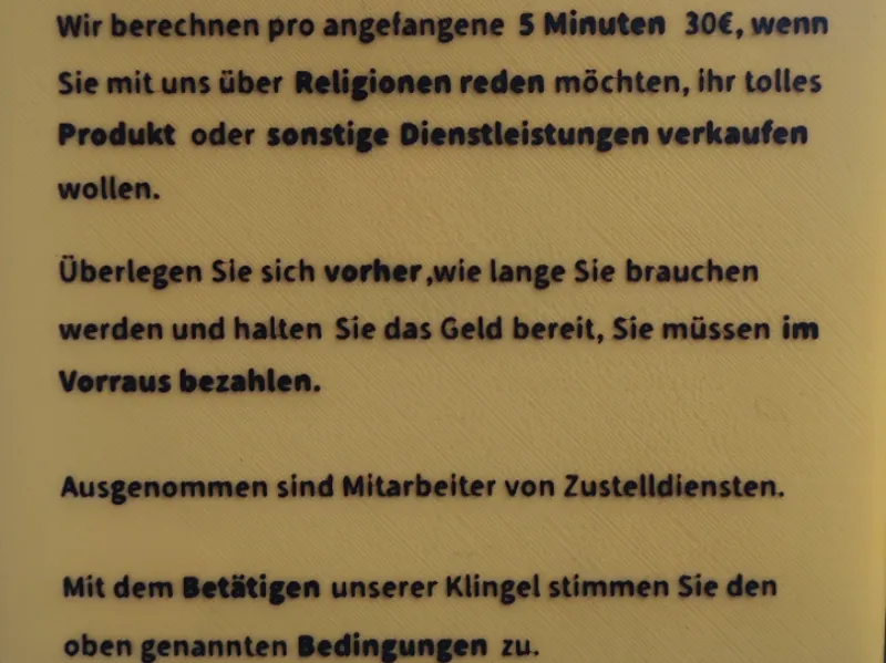 Klingelschild