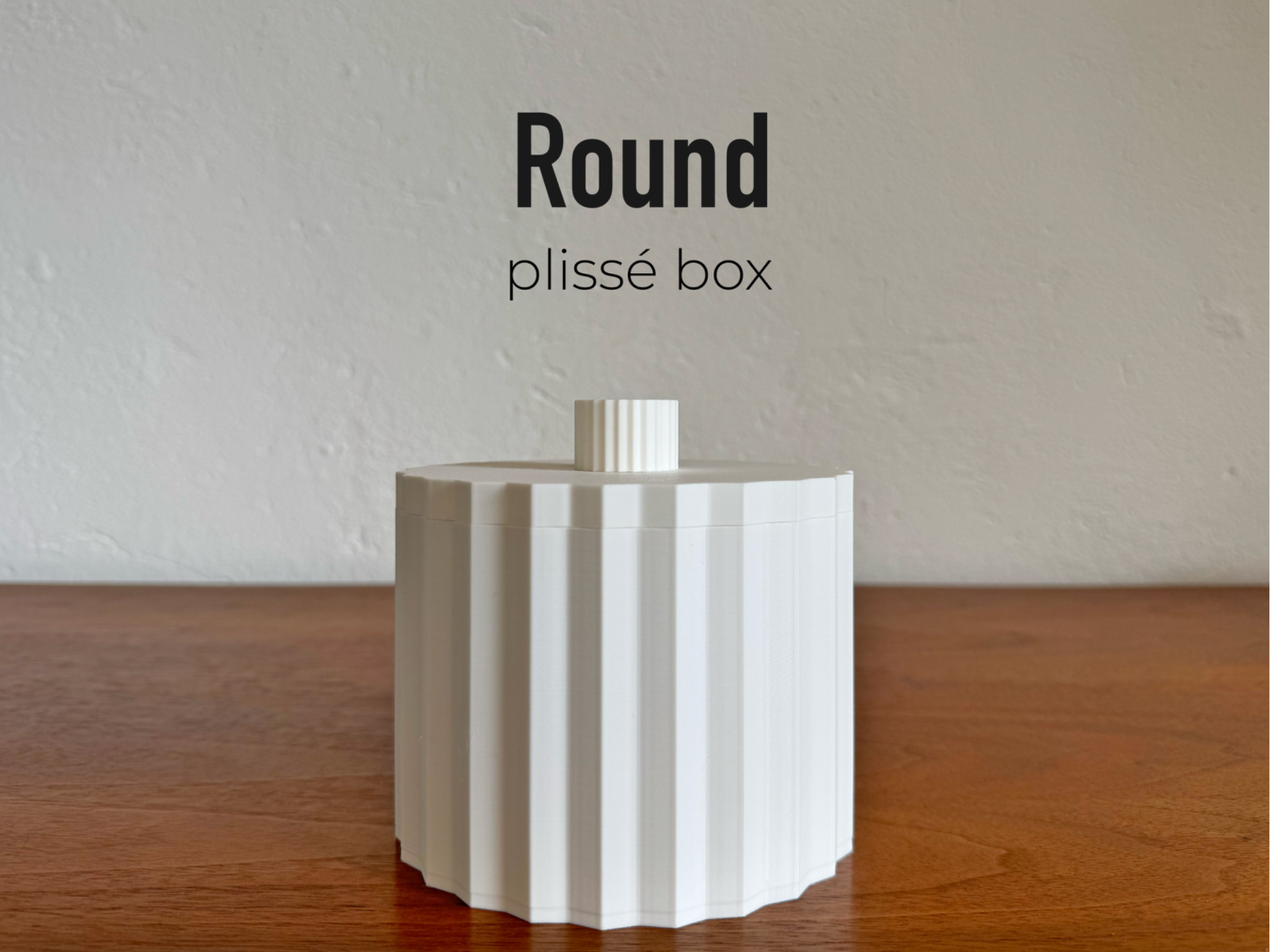 Round box organizer plissé - Alessi style