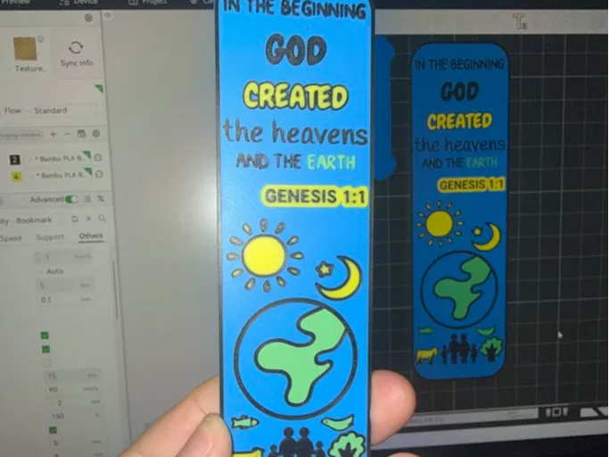 Bible Bookmark - Genesis 1:1 (Color)