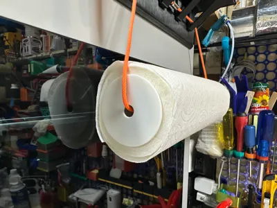 Paper Towel Holder—using string