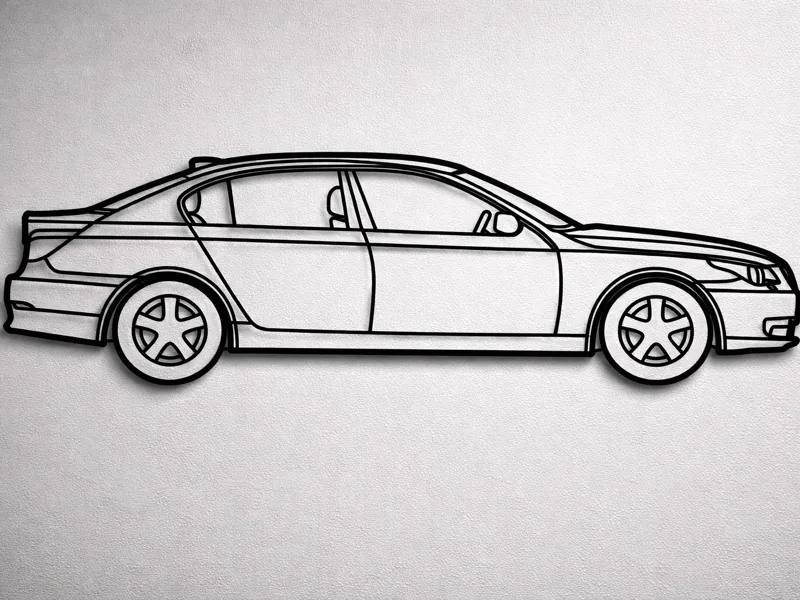 BMW e60 WallArt Silhouette