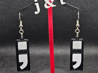 Mental Health awareness (Semi-Colon) earrings