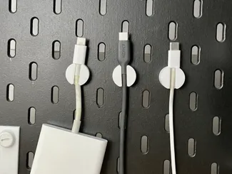 Minimalist Cable Holder for IKEA Skadis Pegboard