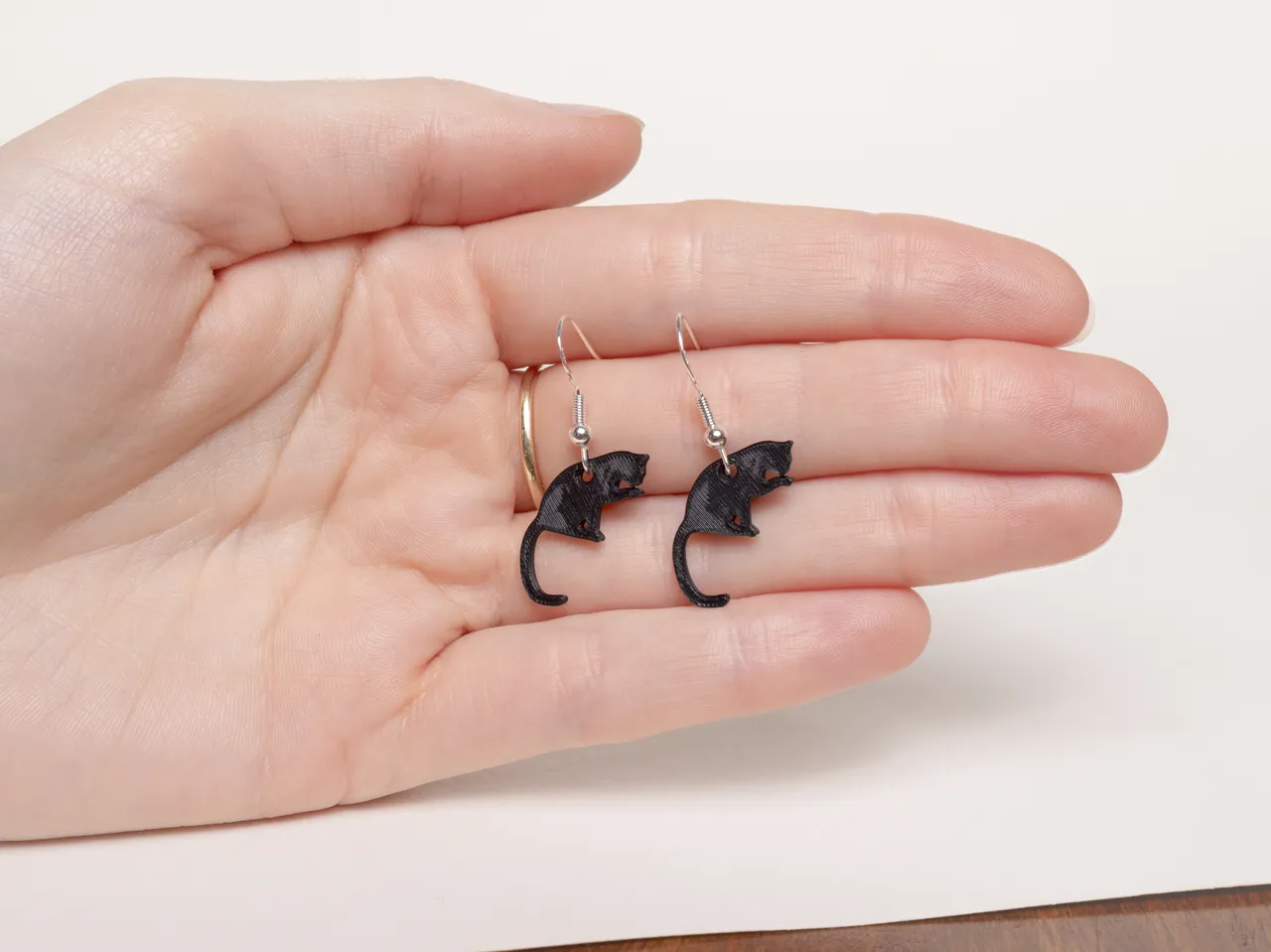 Cat Silhouette Earrings view 2