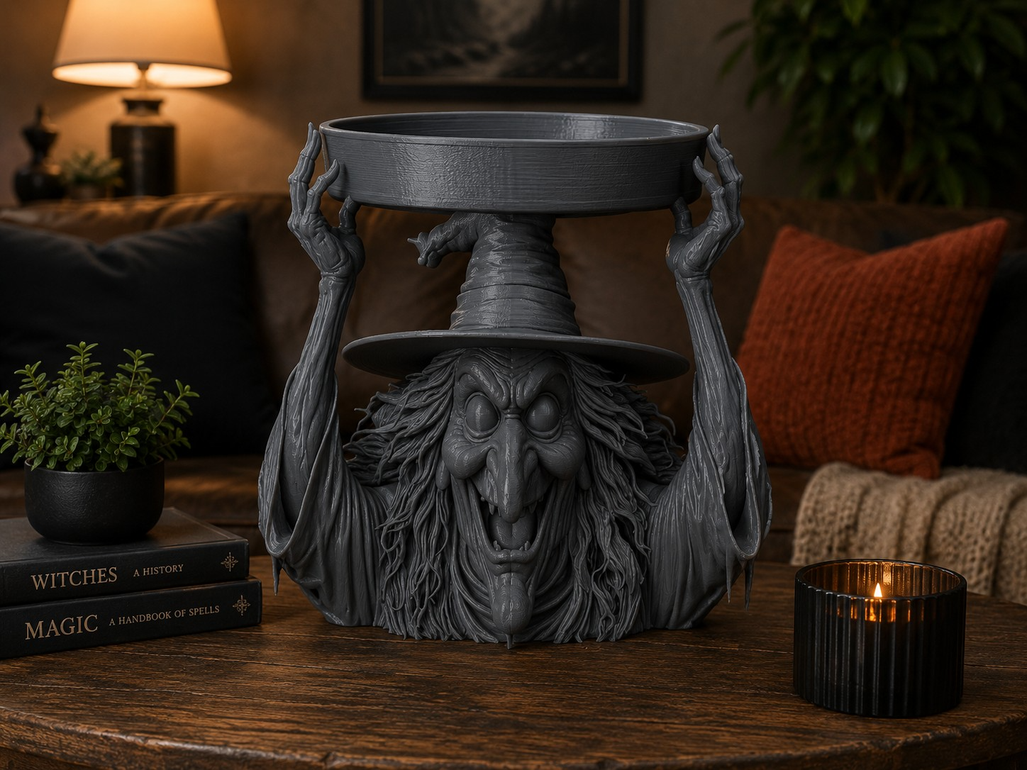 Witch 3-Wick Candle Holder - 1