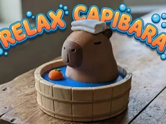 Cute Capybara - Capibara. Peak.