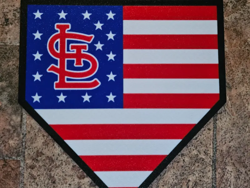ST LOUIS CARDINALS HOMPEPLATE FLAG